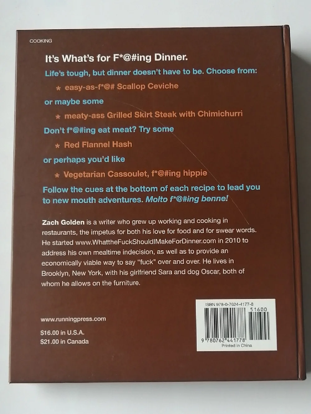 What the F**k Should I Make for Dinner? by Zach Golden - Cookbook - Picture 2 of 6